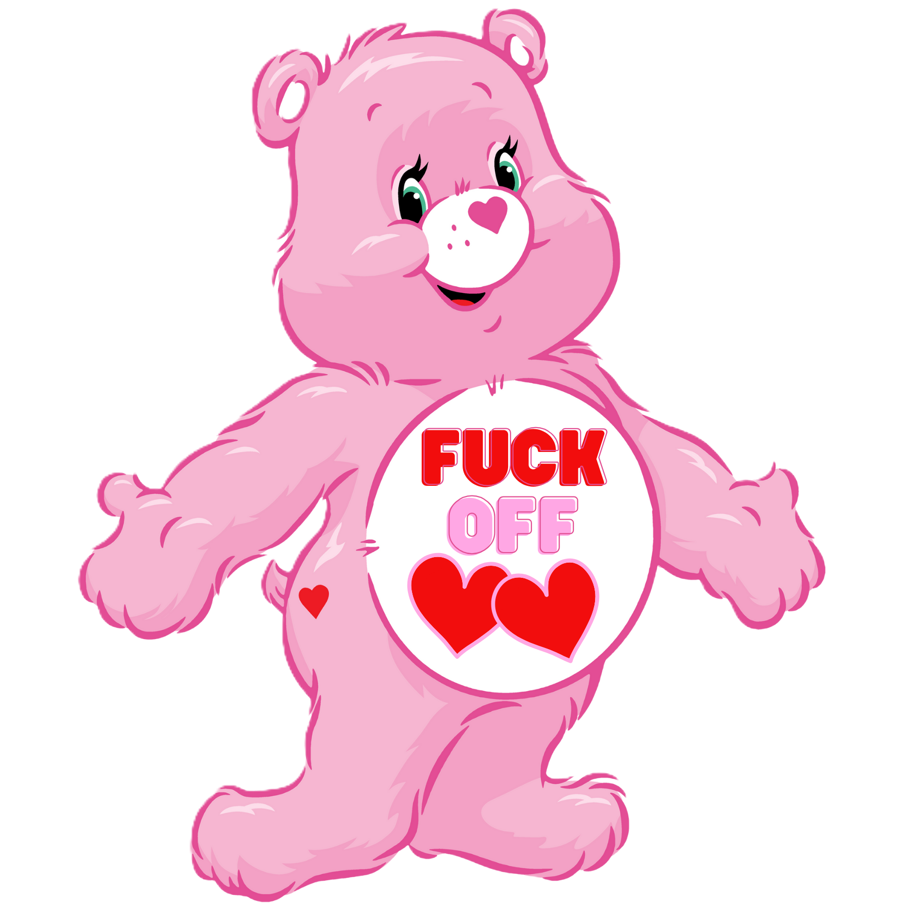 Sassy Pink Bear Plush DTF