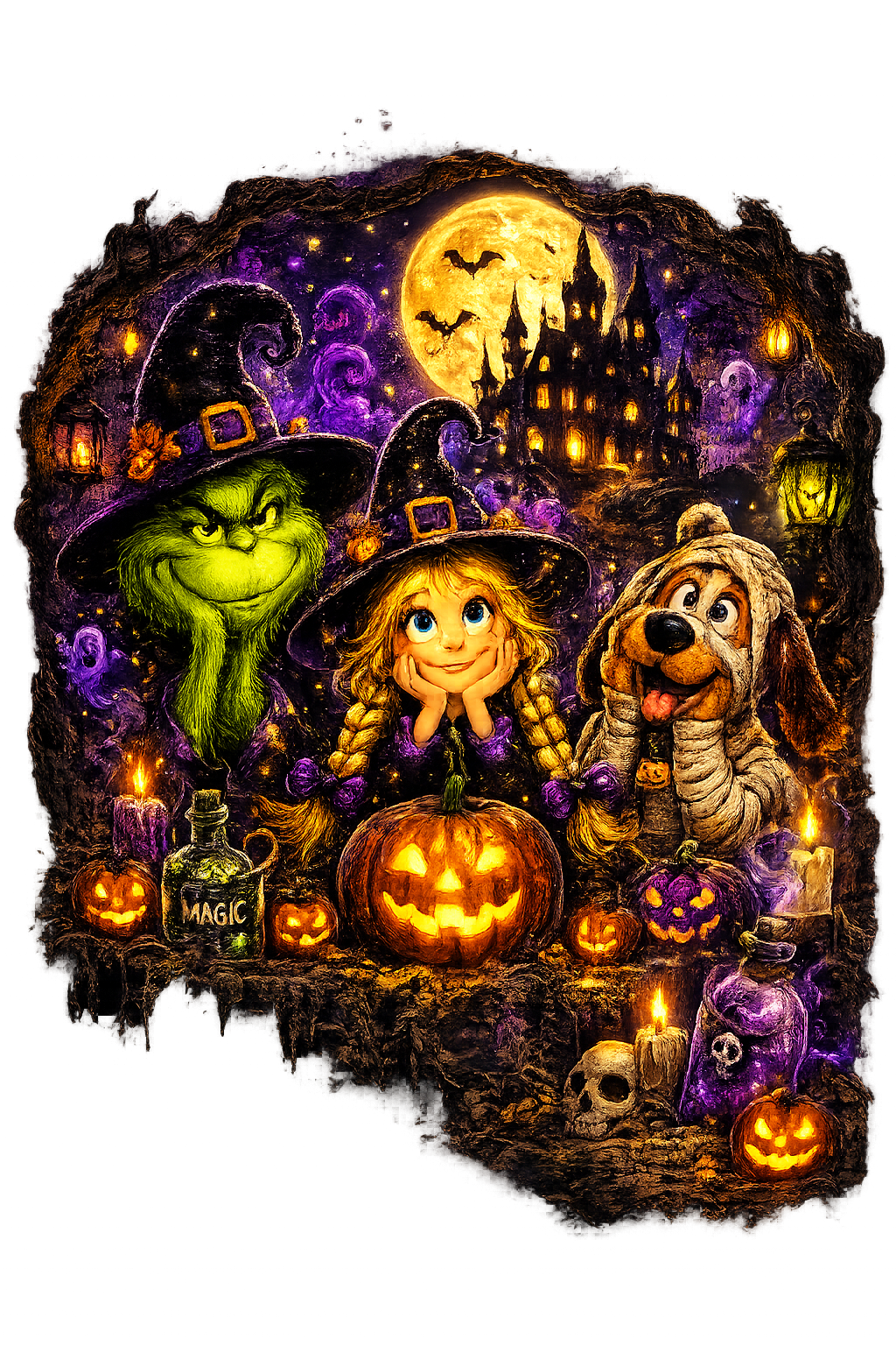 Halloween Witch Friends Wall Art DTF