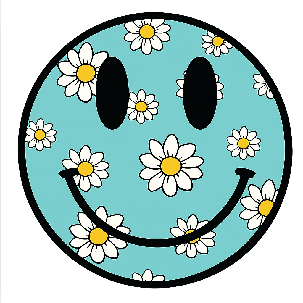 Daisy Smiley Face DTF