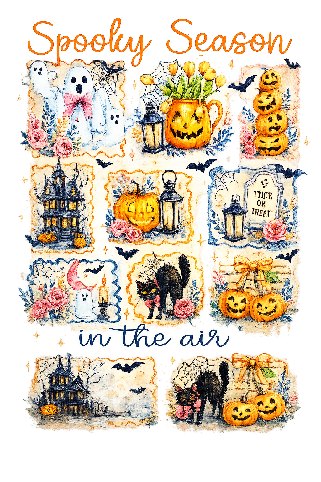 Spooky Season Halloween Sticker Set DTF