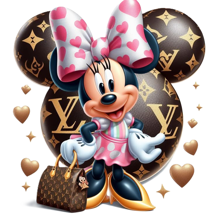 LV MINI PINK HEART BOW DTF