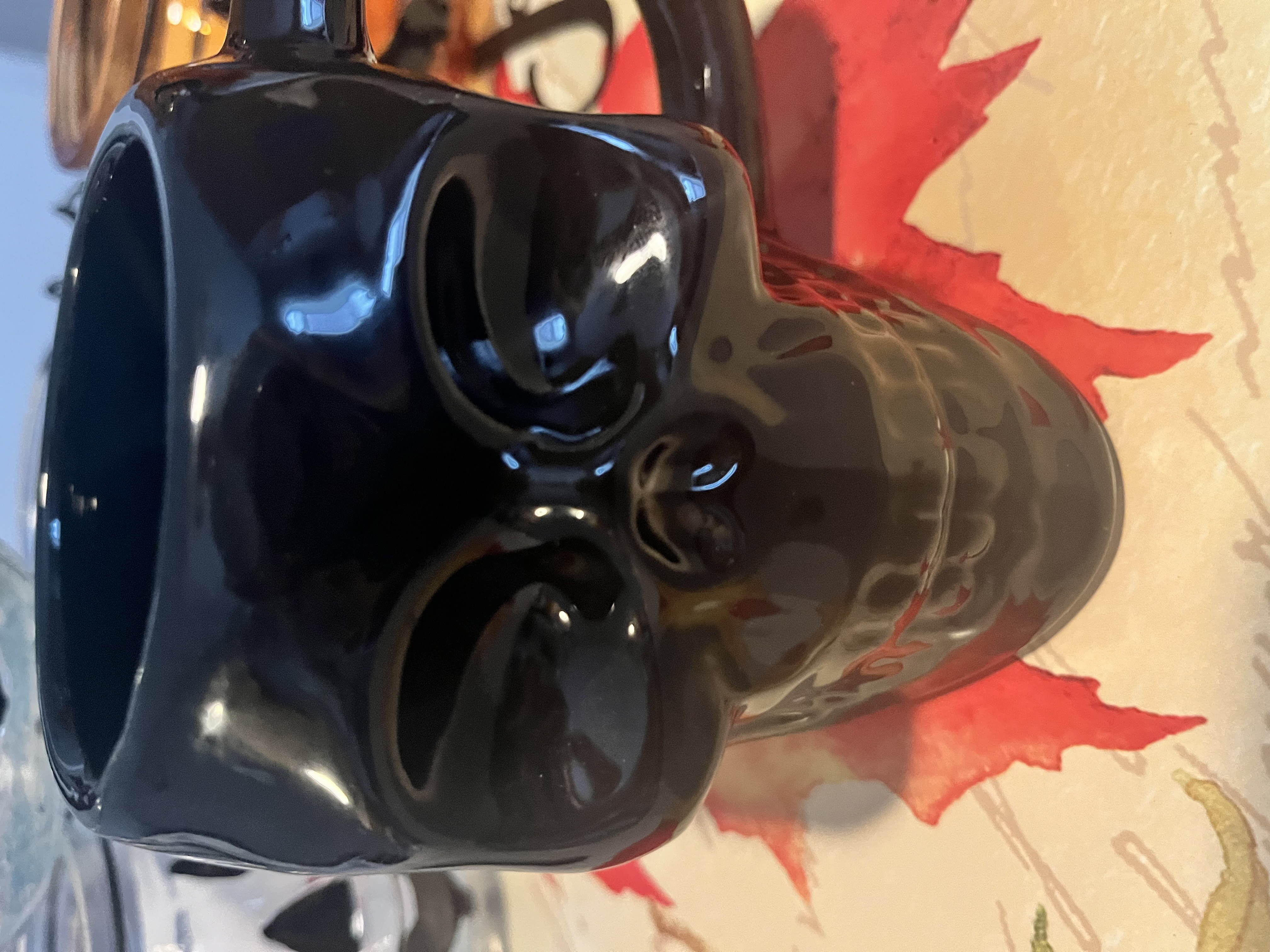 Black Skull Mug candle