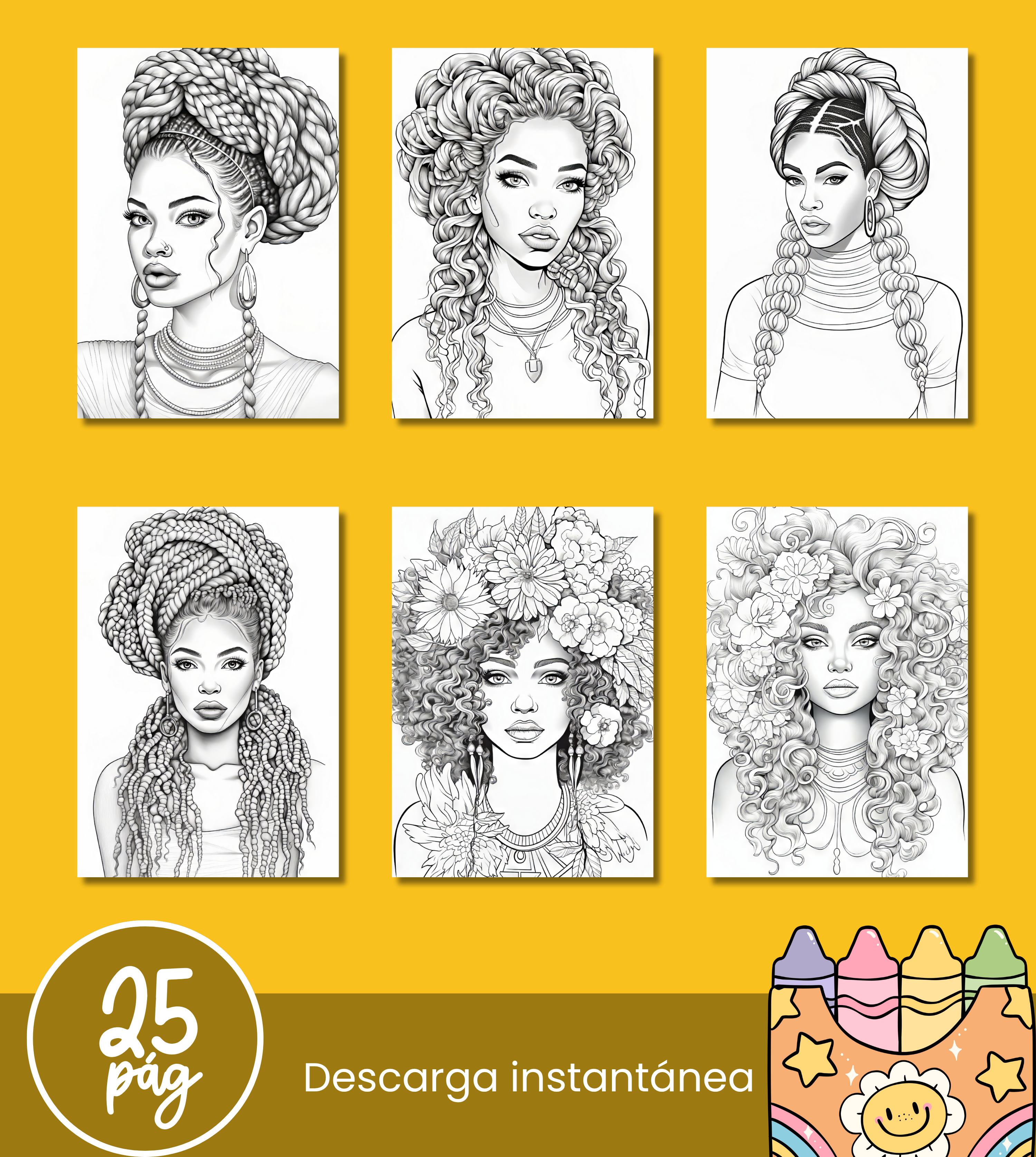 Libro para colorear – Mujeres