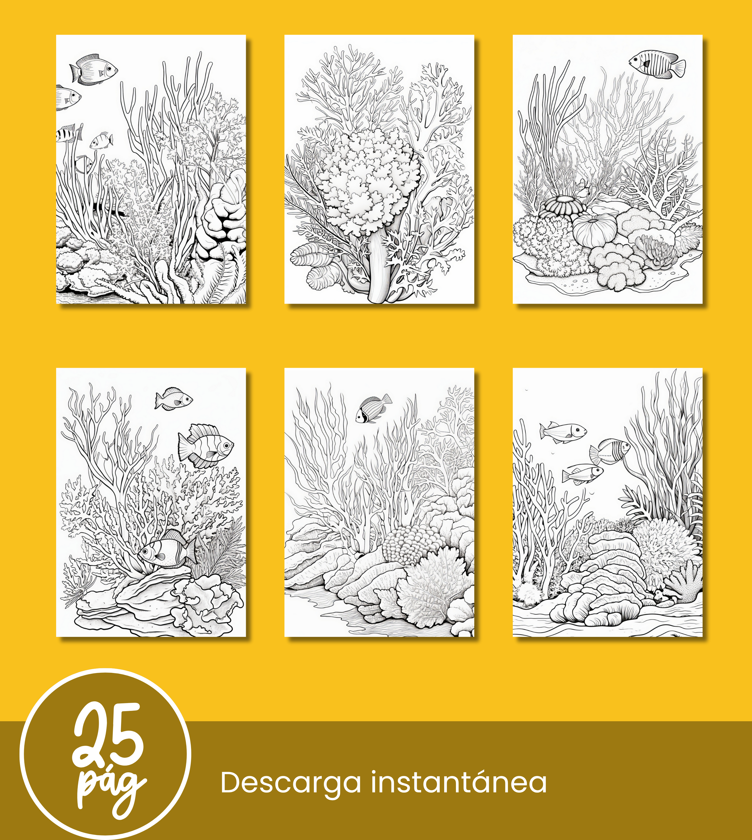 Sueños de Coral – Libro para colorear