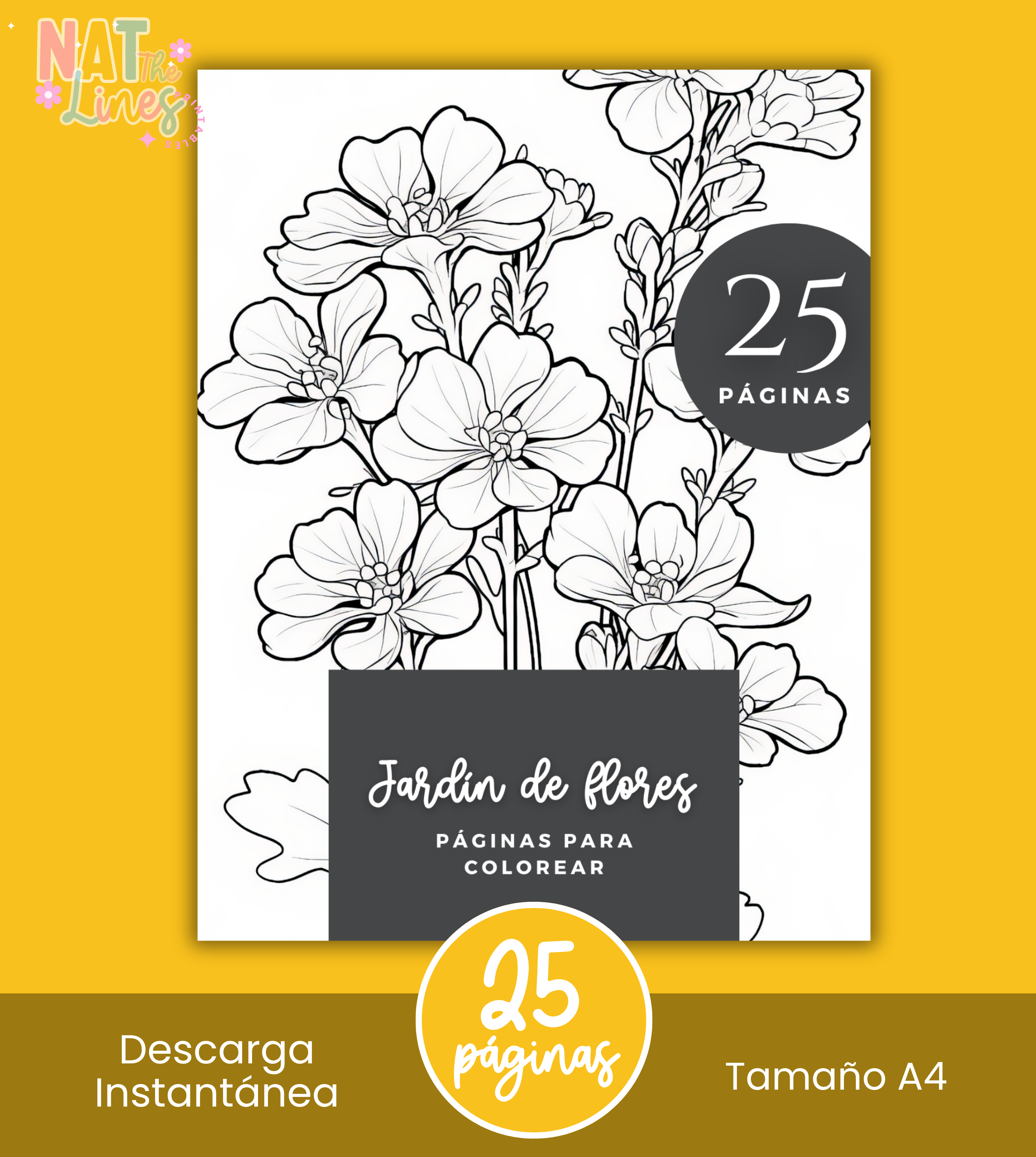 Libro para colorear – Jardín de flores