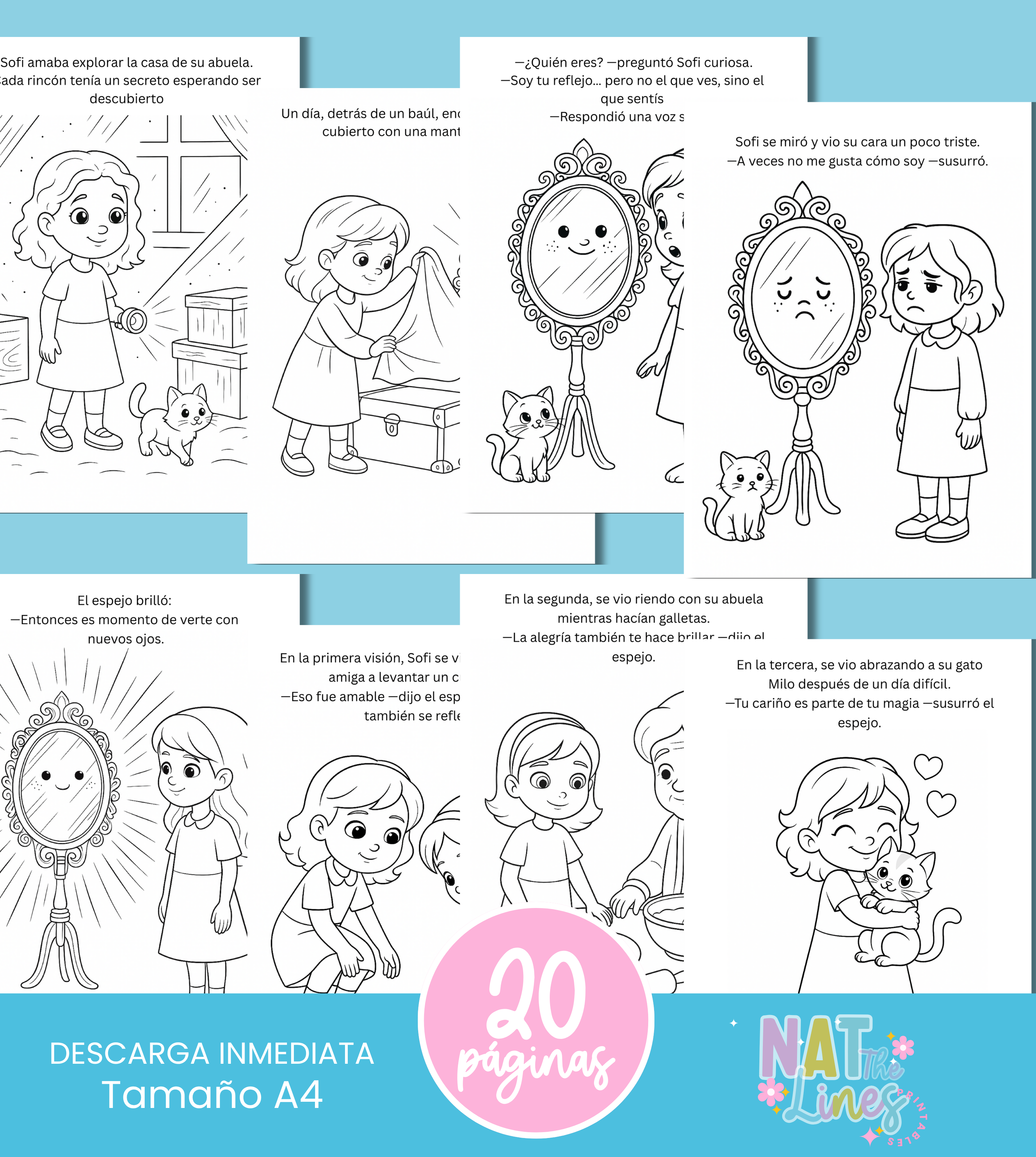 El Espejo Mágico de Sofi – Libro para Colorear