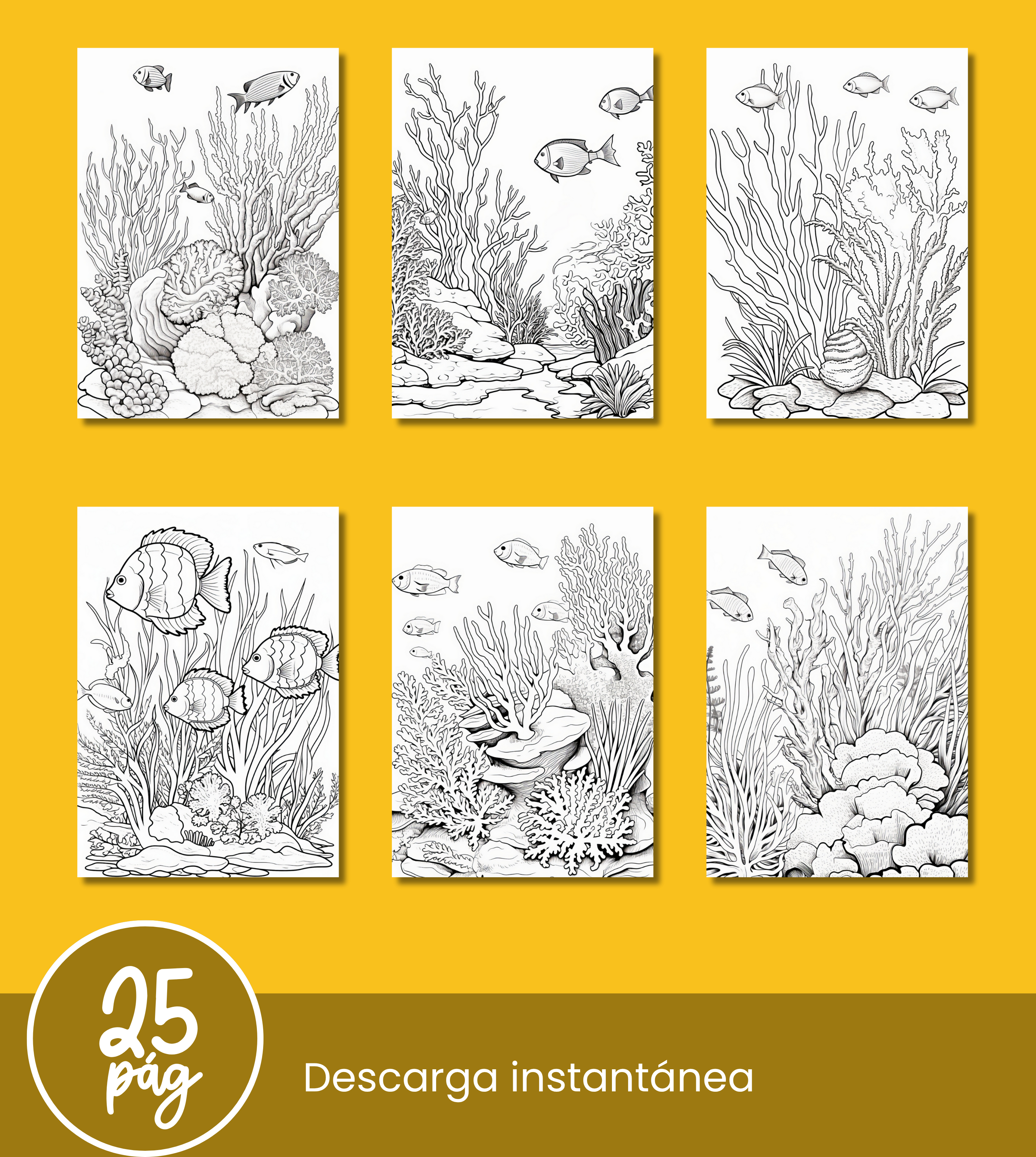 Sueños de Coral – Libro para colorear