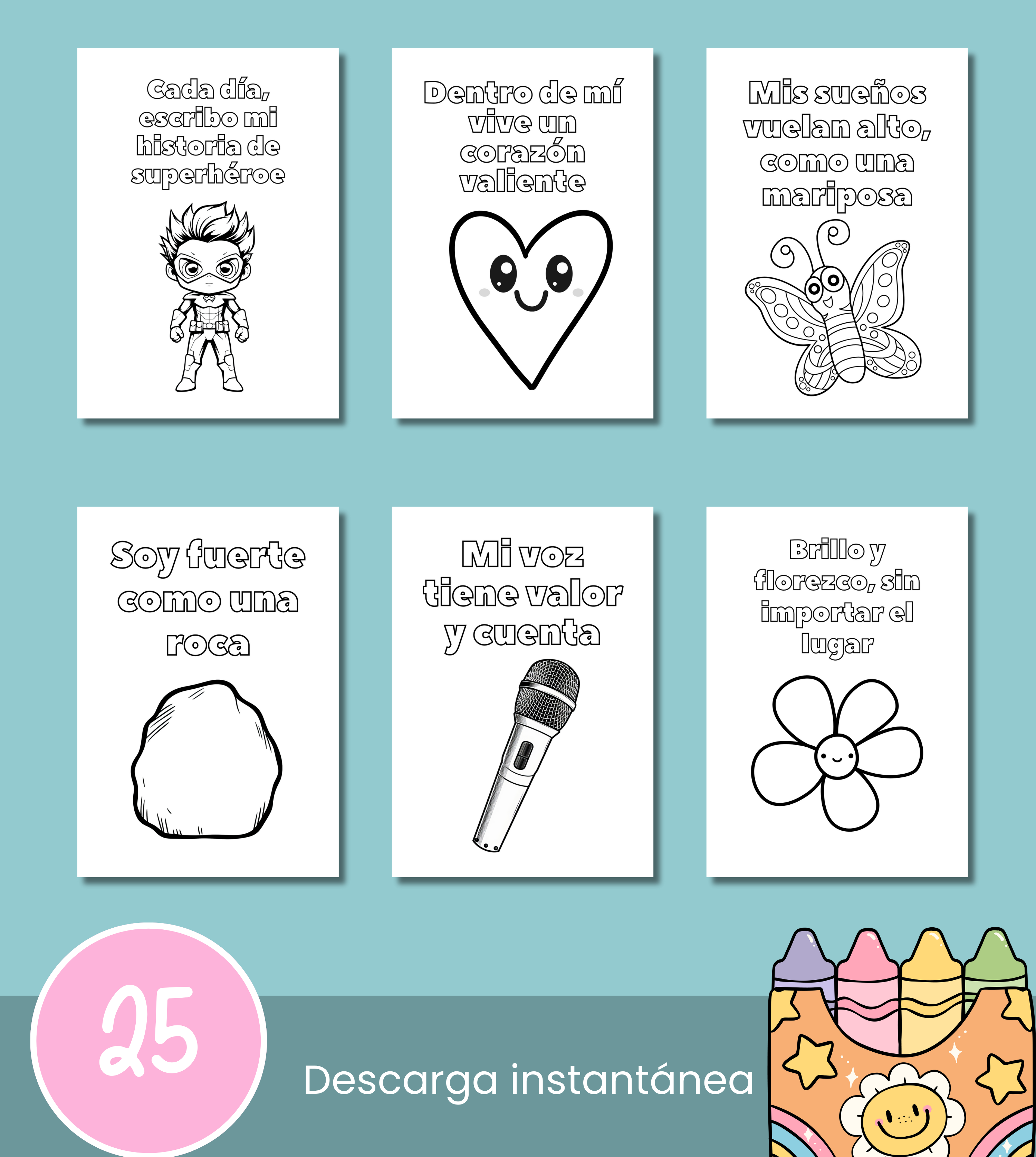 Afirmaciones Positivas para Colorear