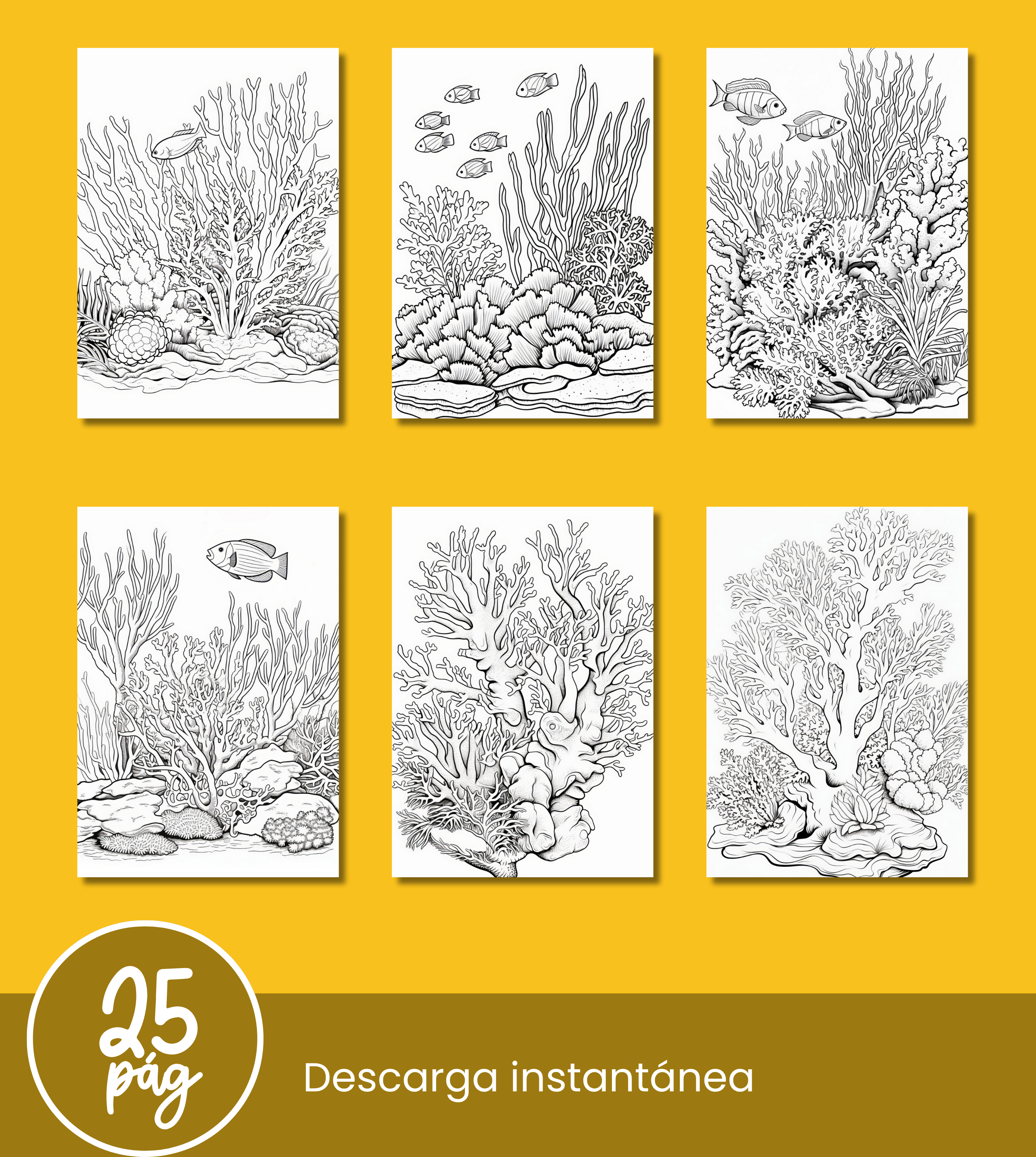 Sueños de Coral – Libro para colorear