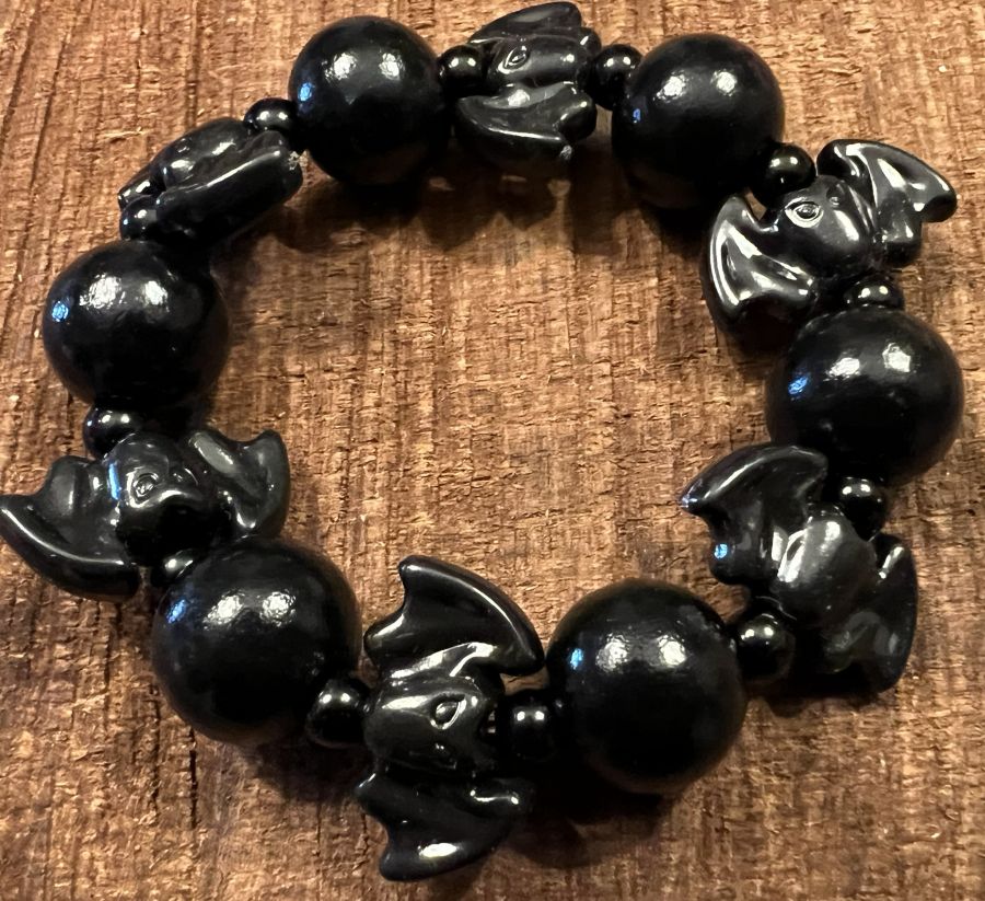 Black Bat Charm Bracelet