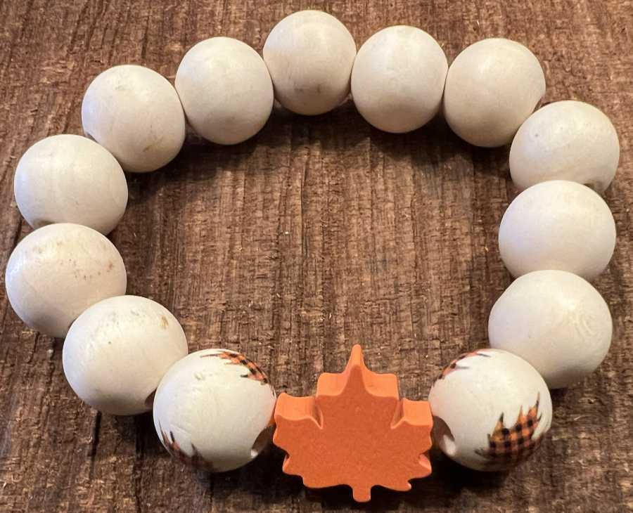 Maple Leaf Beaded Bracelet