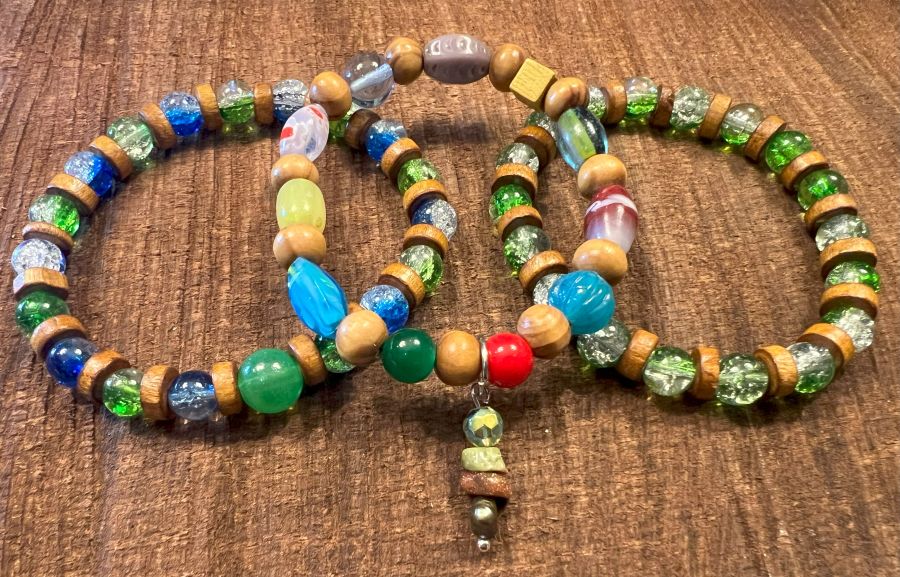 Handcrafted Glass Bead Bracelet