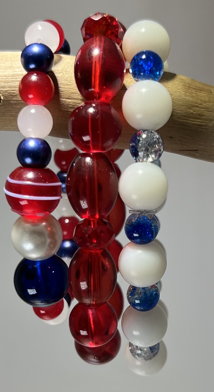 Patriotic Beaded Bracelets Set