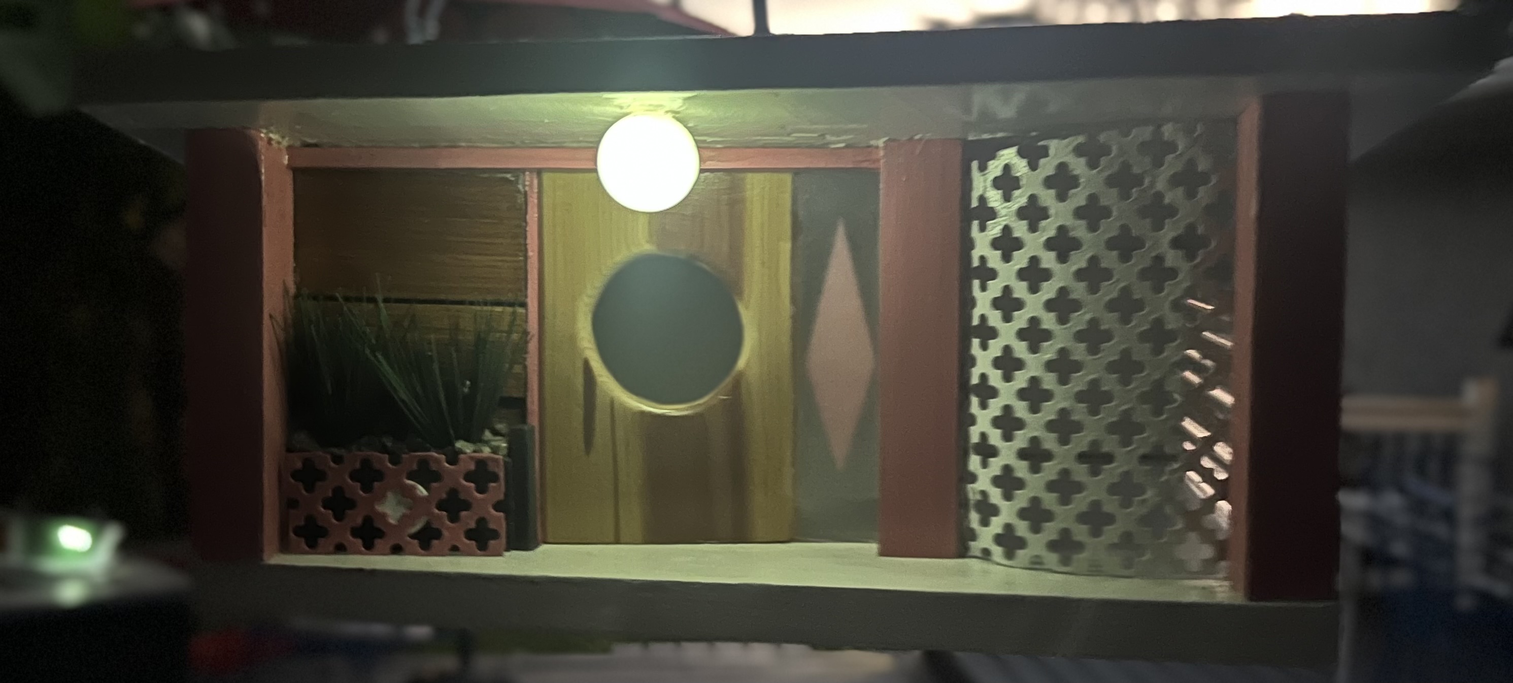 Handcrafted Mid-Century Modern Styled Birdhouse