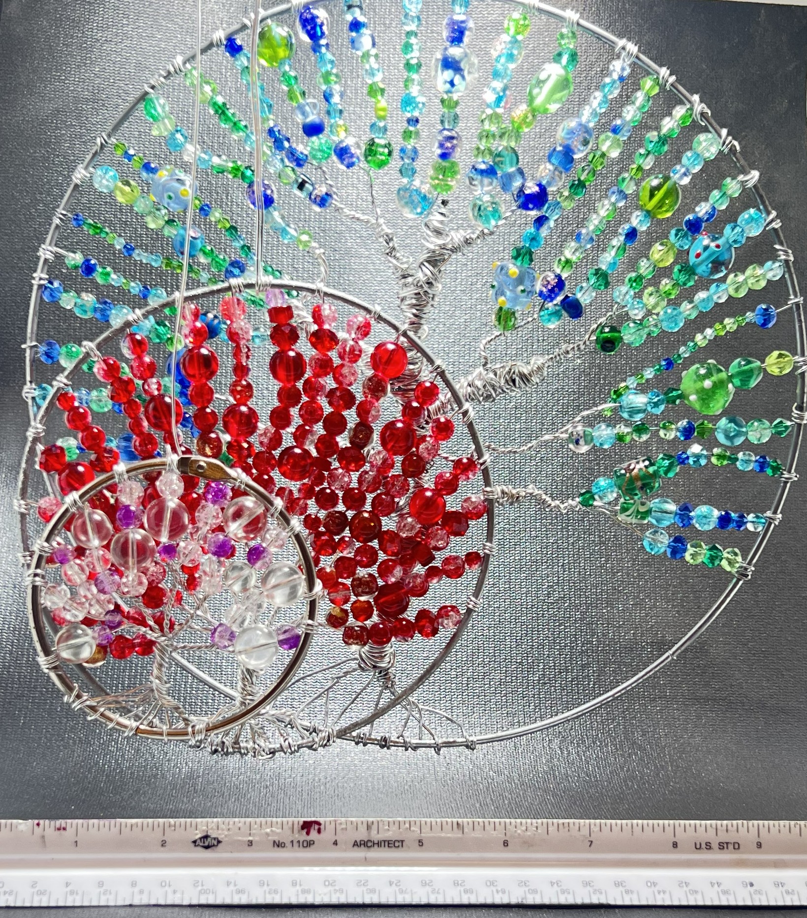 Customized Handcrafted Beaded Tree of Life Wall Hanging