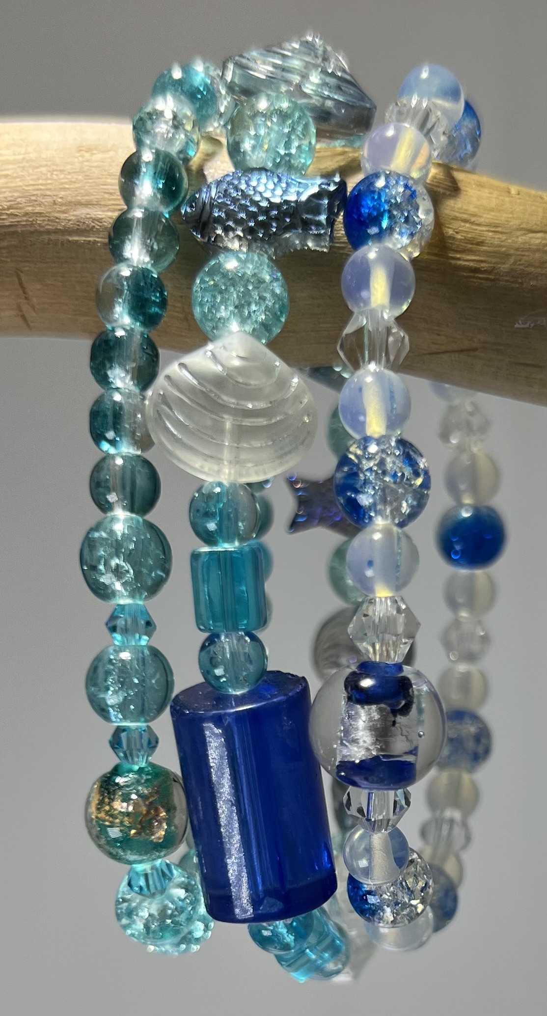 Handmade Blue Beaded Bracelets