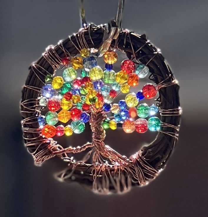 Customized Handcrafted Beaded Tree of Life Wall Hanging