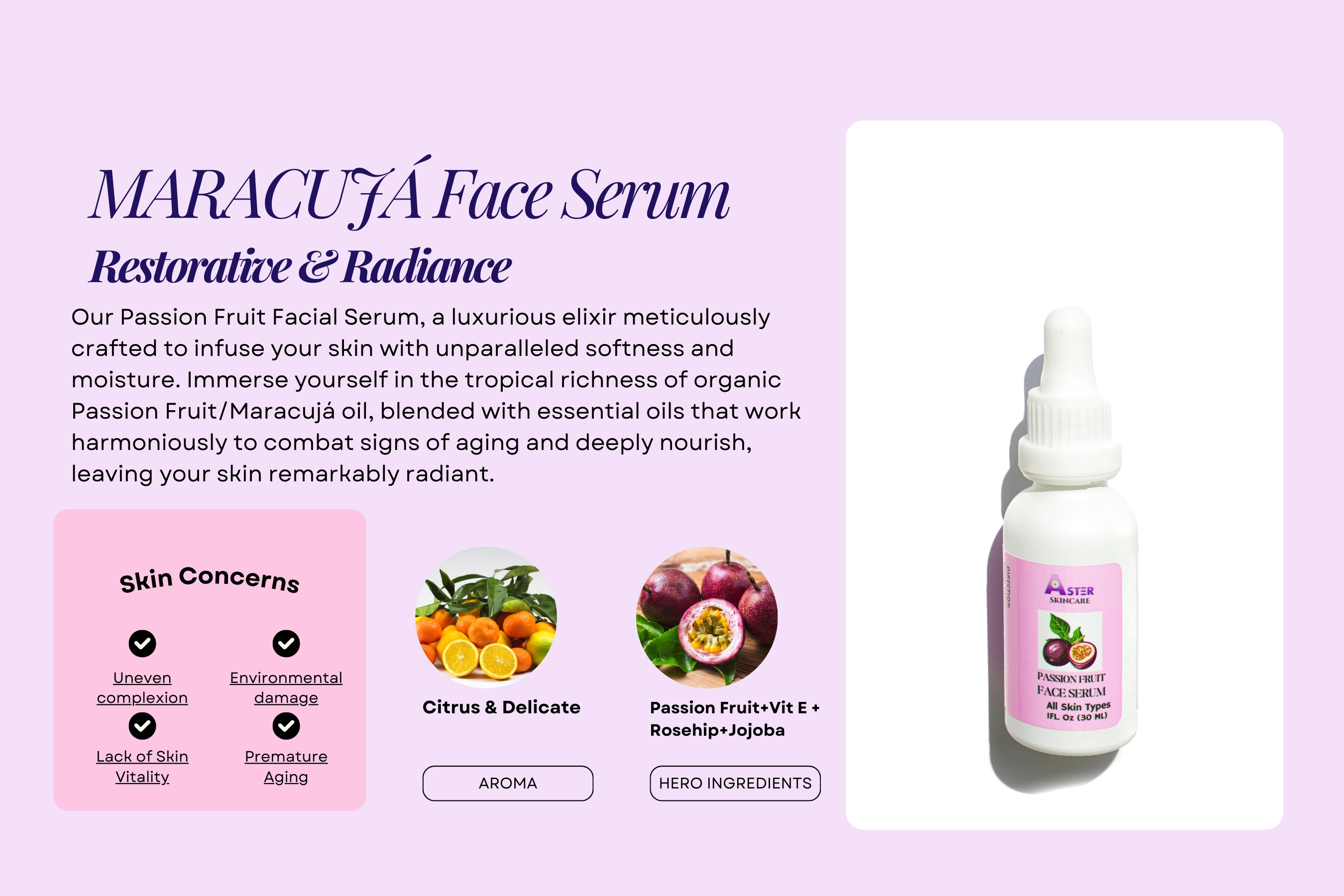 Aster Passion Fruit/Maracuja Facial Serum