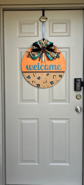 Fall/Thanksgiving Animal Print Welcome Door Hanger