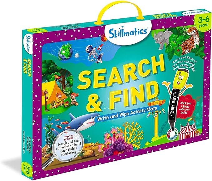 Skillmatics Search & Find Write and Wipe Activity Mats