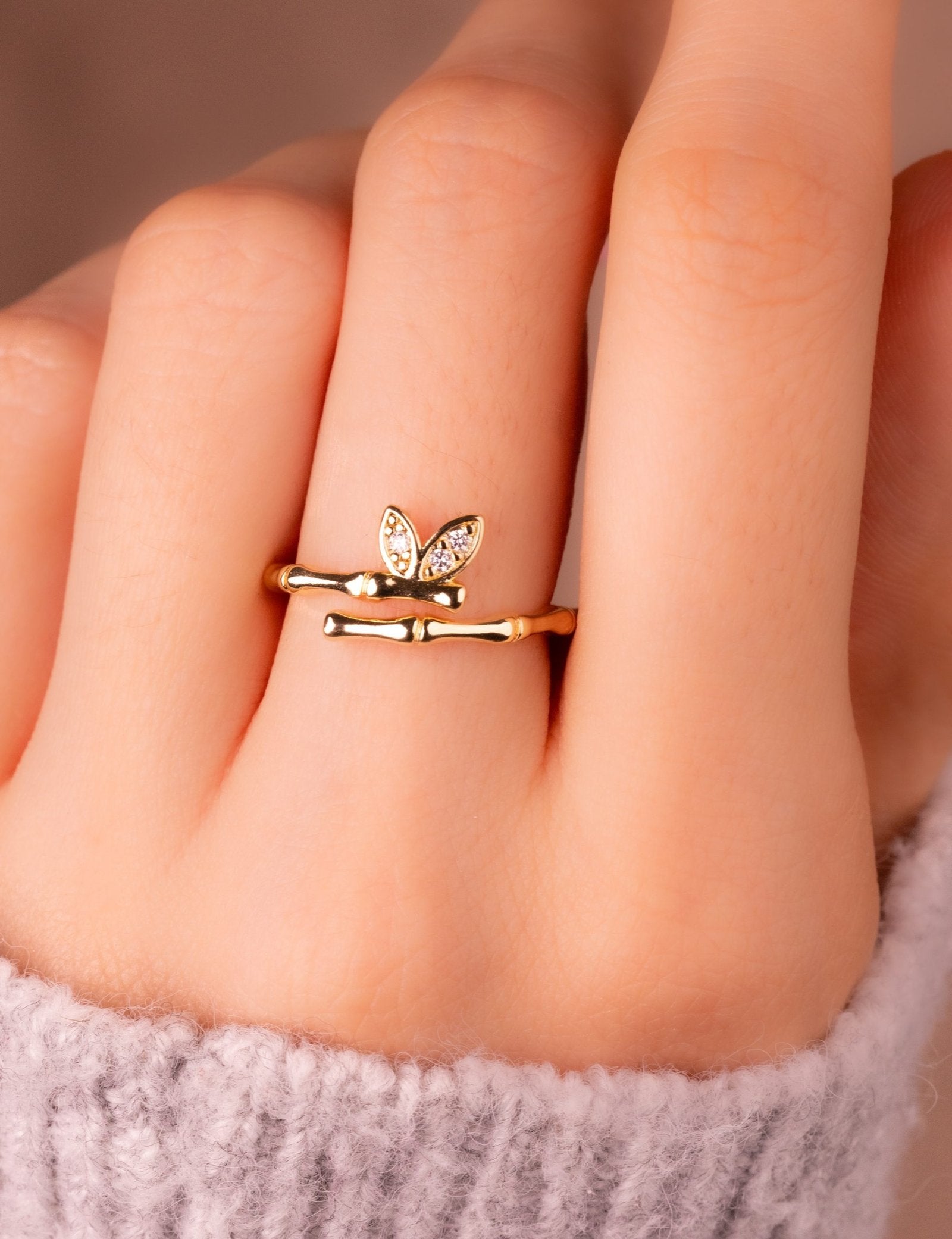 ANILLO RAMA MARIPOSA DORADO  