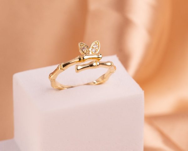 ANILLO RAMA MARIPOSA DORADO  