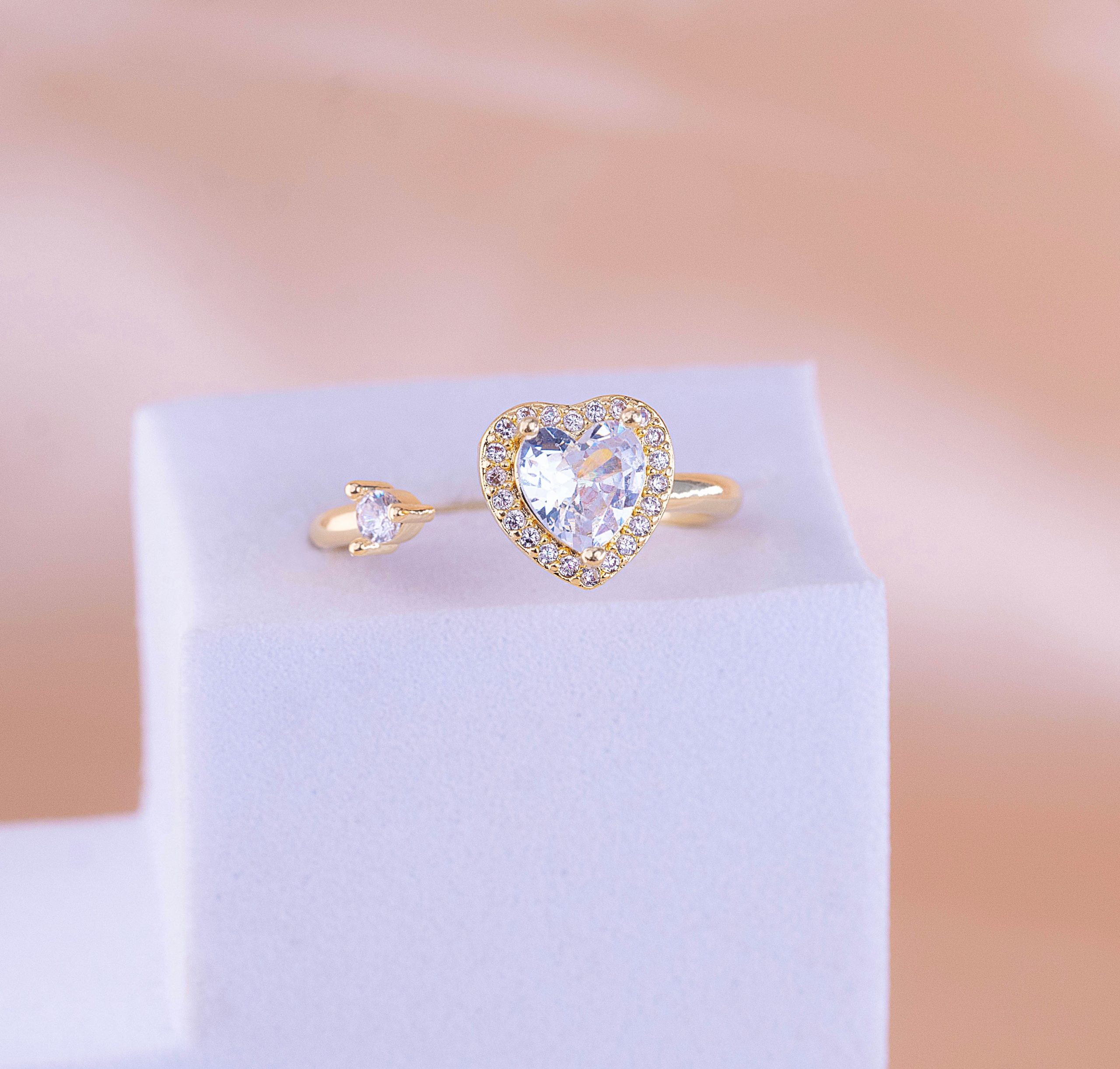 Anillo Ansiedad Corazón Dorado