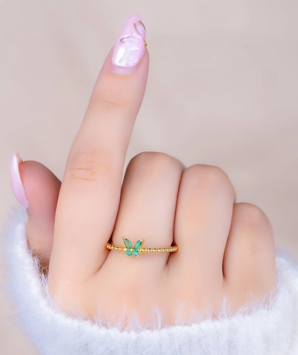  Anillo Mariposa Verde 