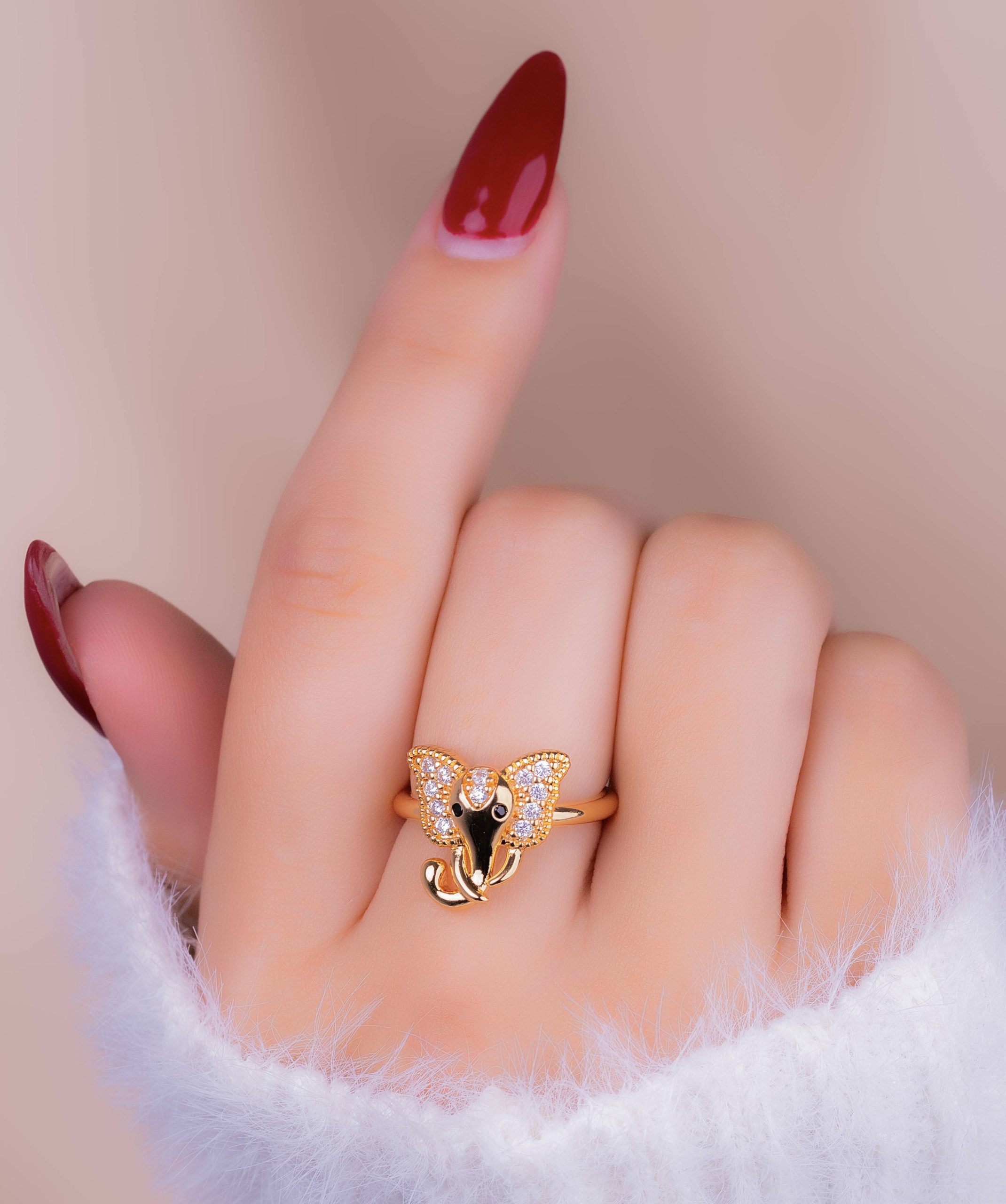 ANILLO ELEFANTE DORADO 