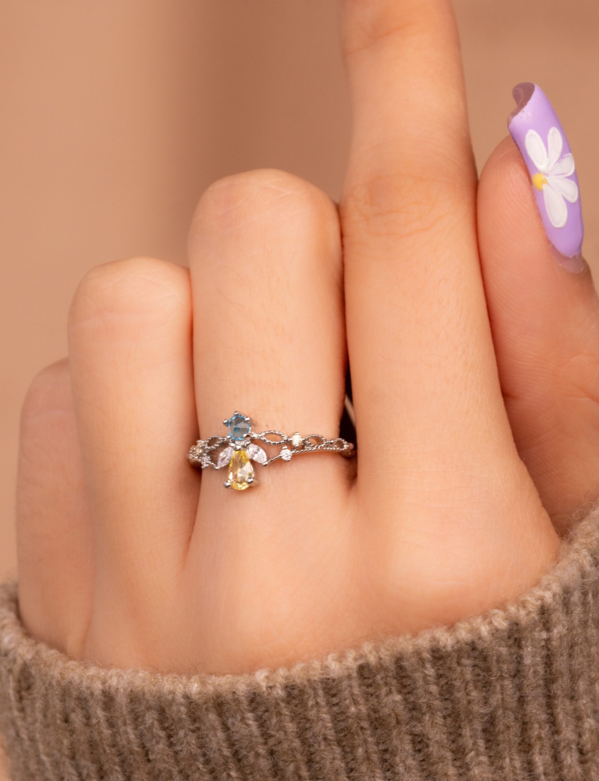 ANILLO ÁNGEL PLATEADO 