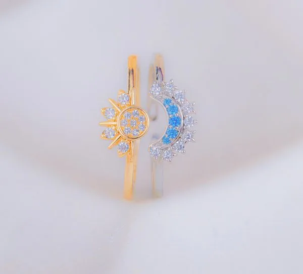 Anillos de Pareja Sol y Luna  -  cover gold
