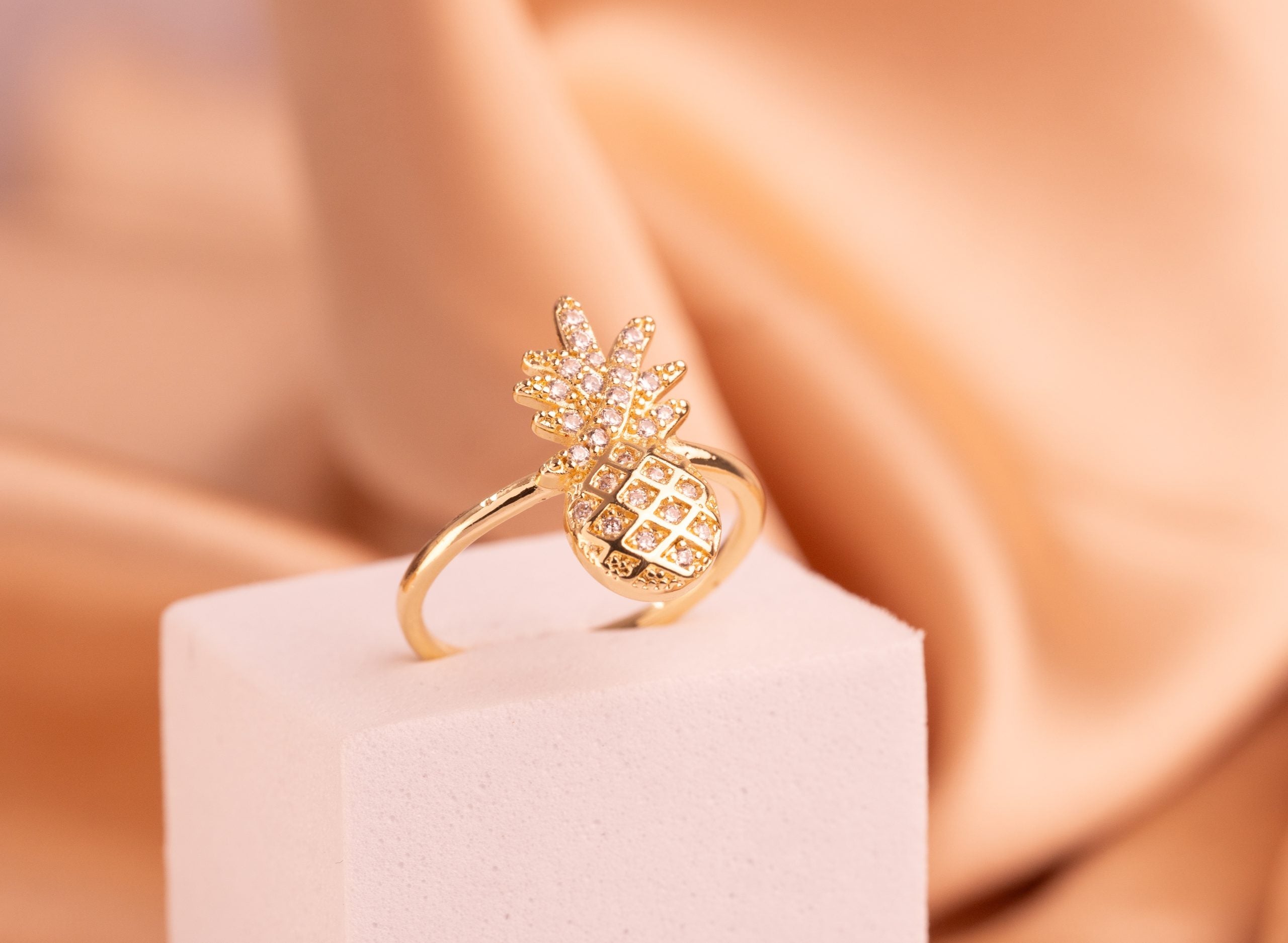 ANILLO PIÑA DORADO  