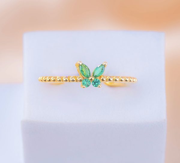  Anillo Mariposa Verde 