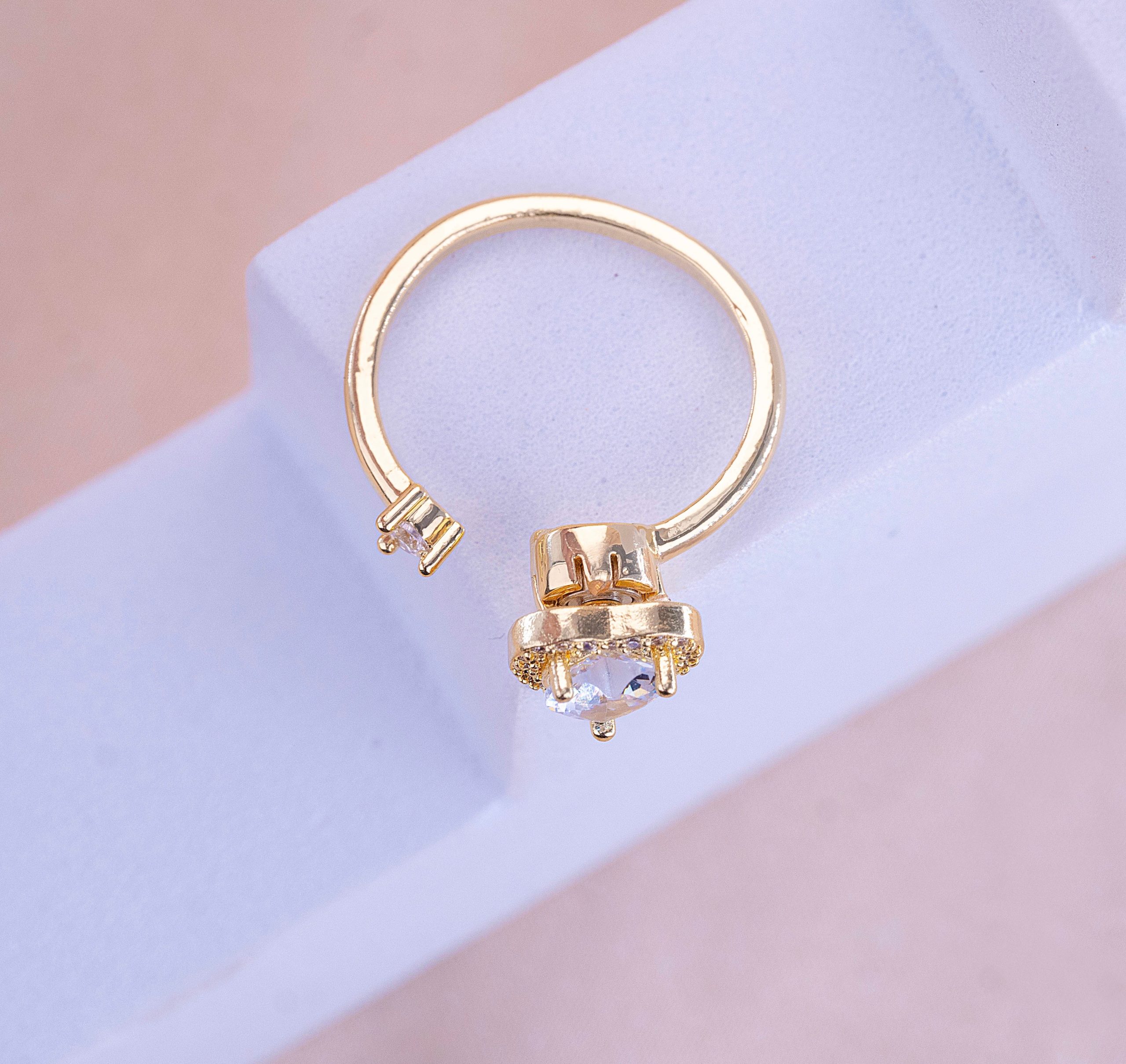 Anillo Ansiedad Corazón Dorado