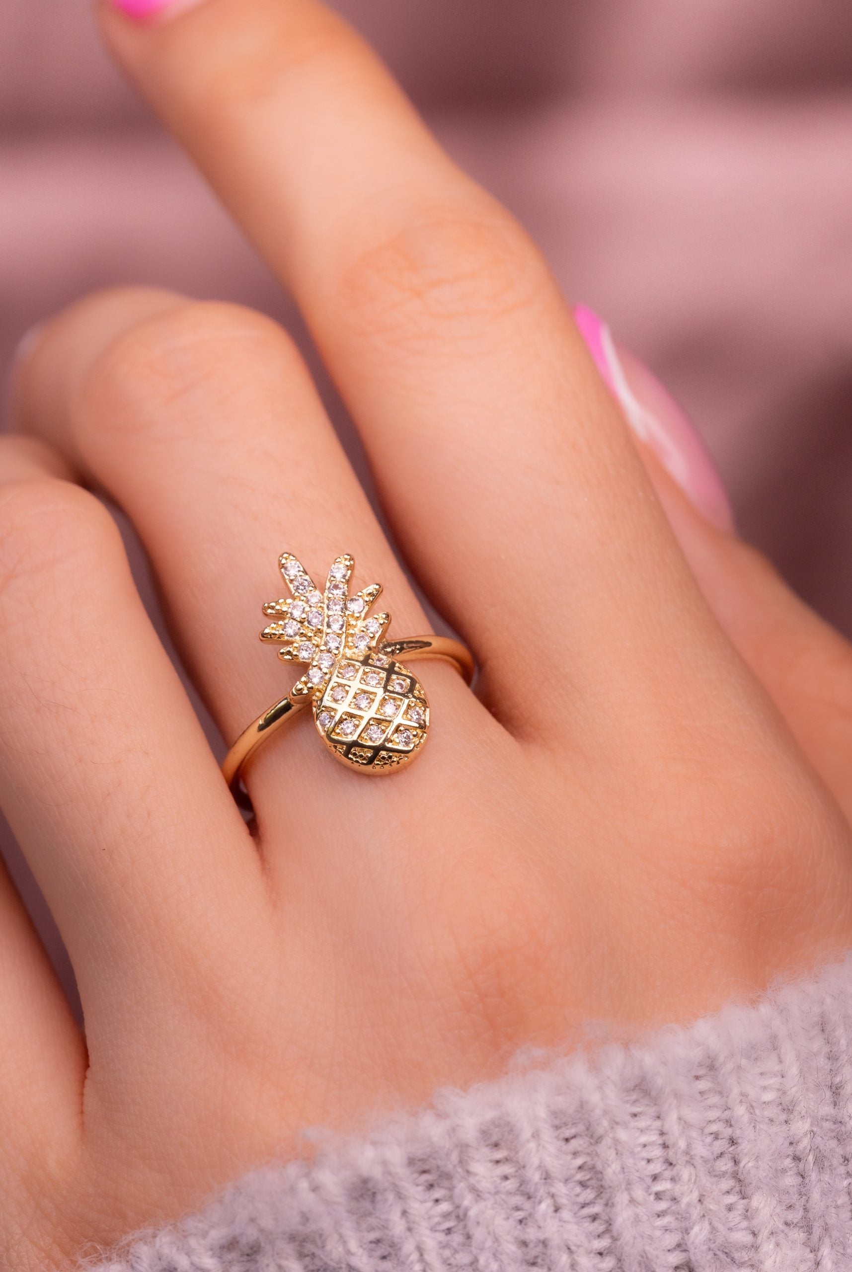 ANILLO PIÑA DORADO