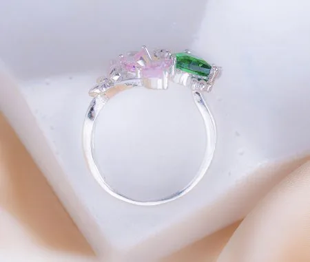 Anillo Ajustable Colibrí con Cristales