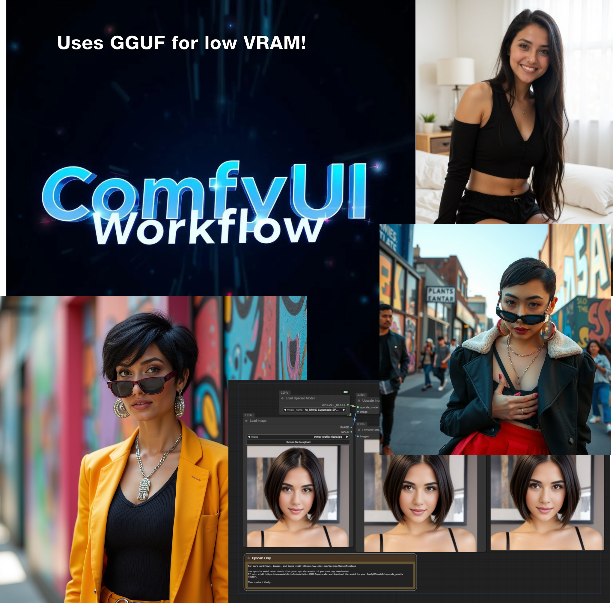 Make AI Images - ComfyUI Flux Workflows