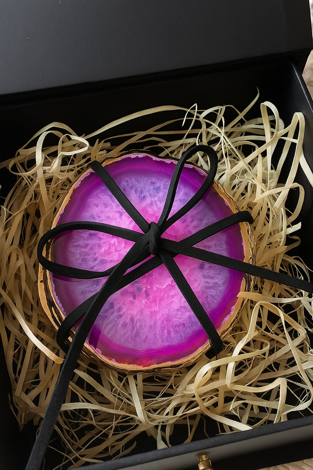 Porta Copos em Ágata Com Banho