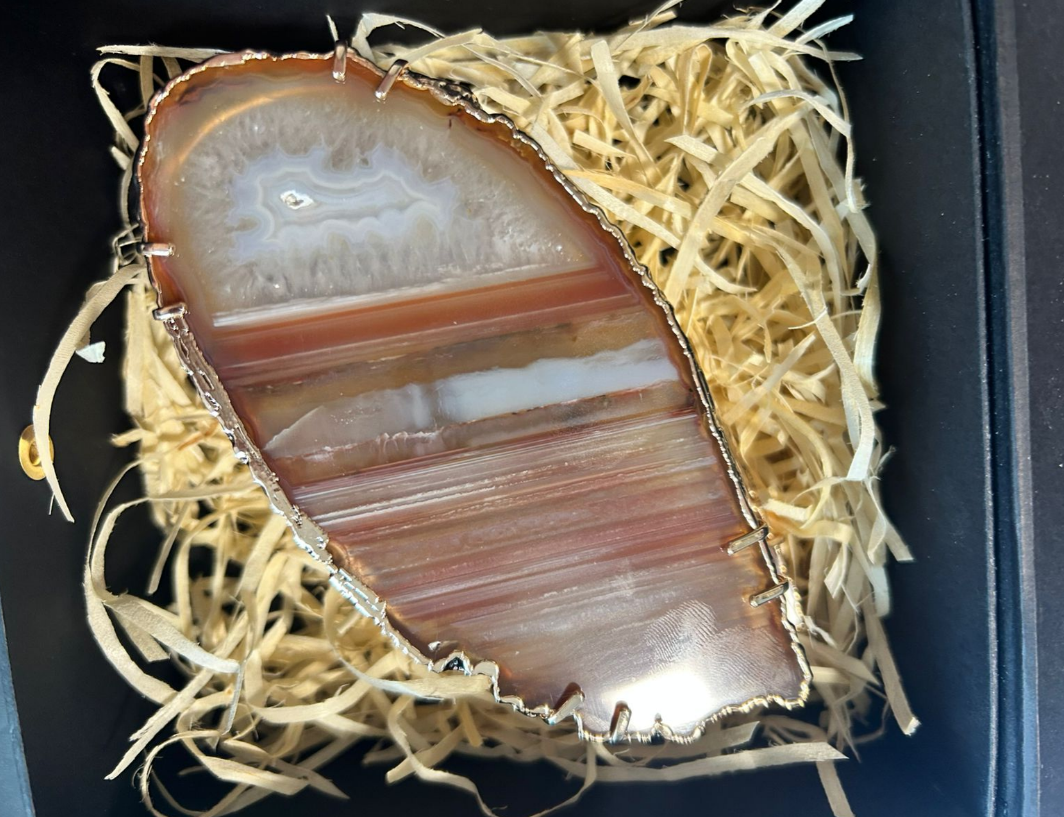 Porta Guardanapos em Ágata