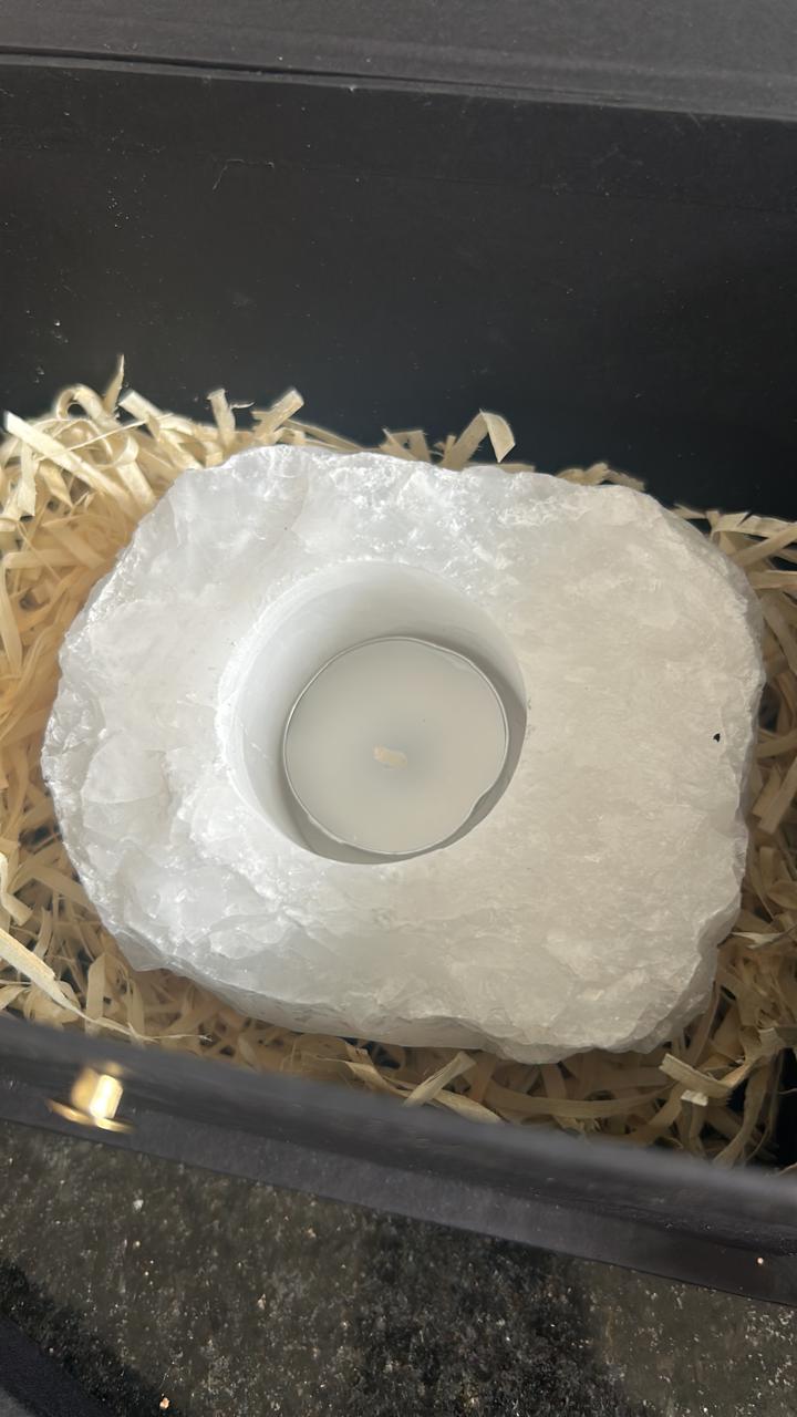 Porta velas em Quartzo