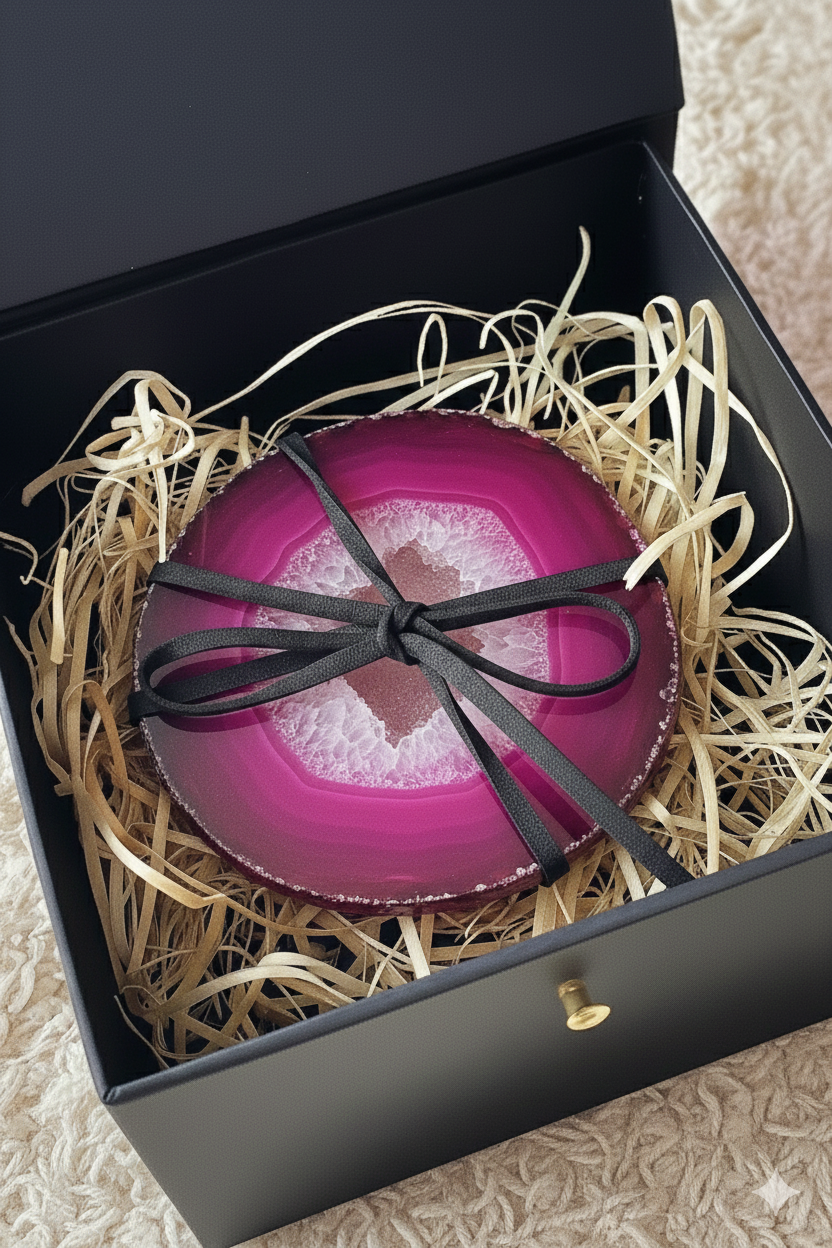 Porta Copos em Ágata