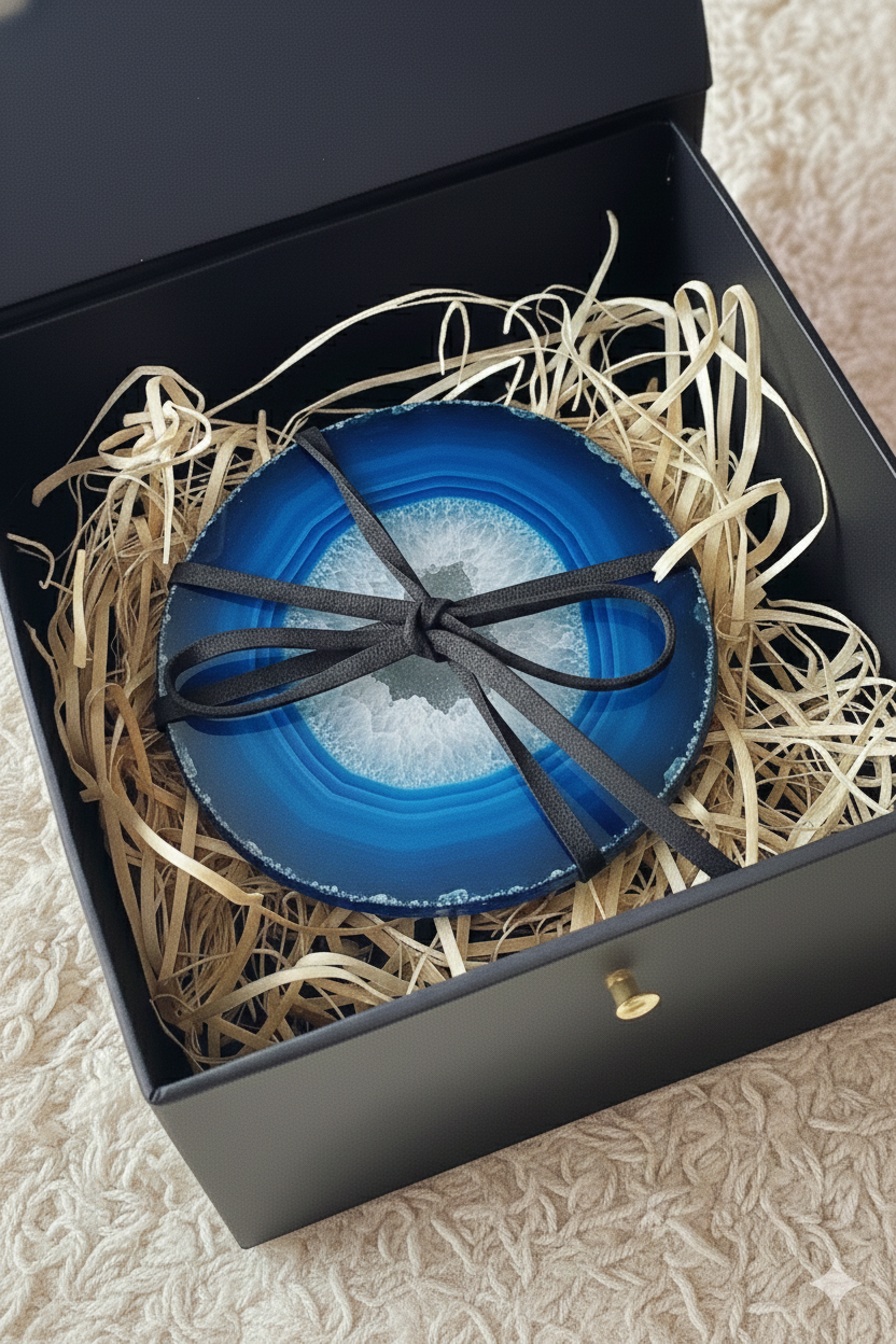 Porta Copos em Ágata