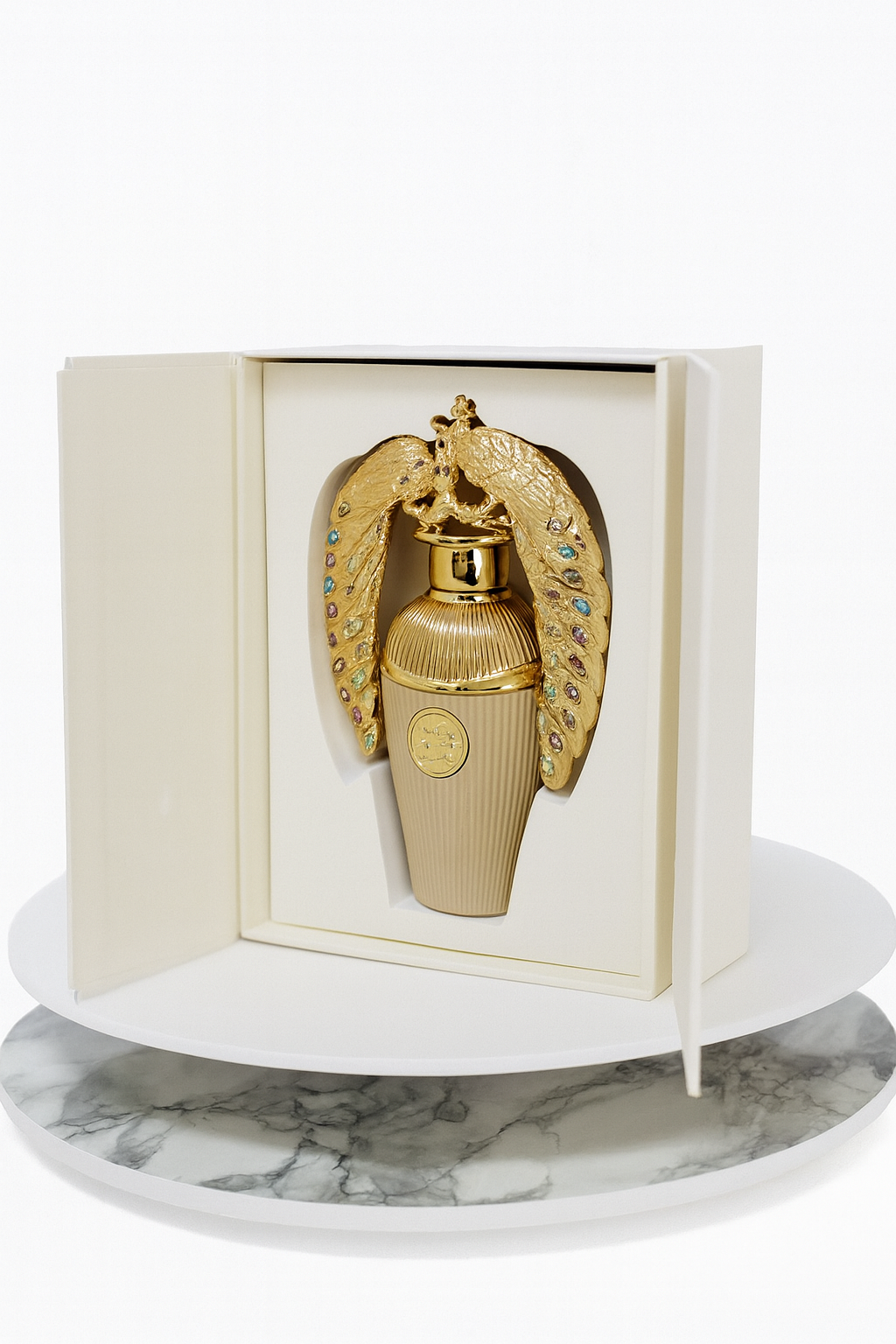 Perfume de lujo con alas doradas 1.1 DOMICILIO GRATIS