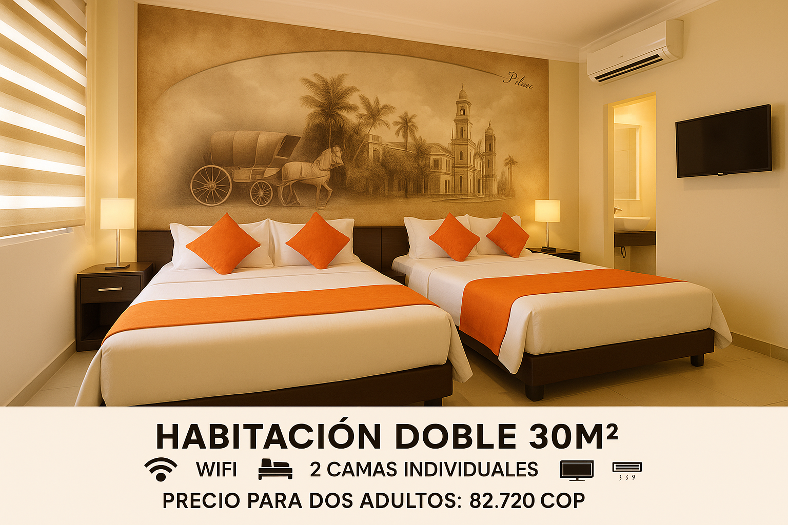AW HOTEL PUERTA DE SAN ANTONIOCada habitación cuenta con su propia tarifa, características y servicios. Por favor revisa la imagen y la descripción correspondiente a cada una antes de reservar. Los precios son por persona (o por habitación, según apL