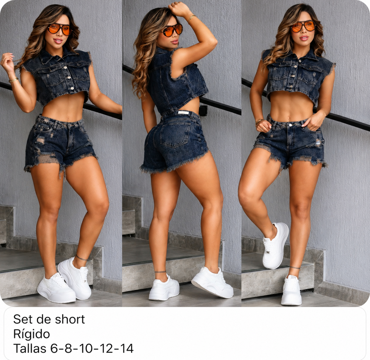 Set Short Denim Mujer