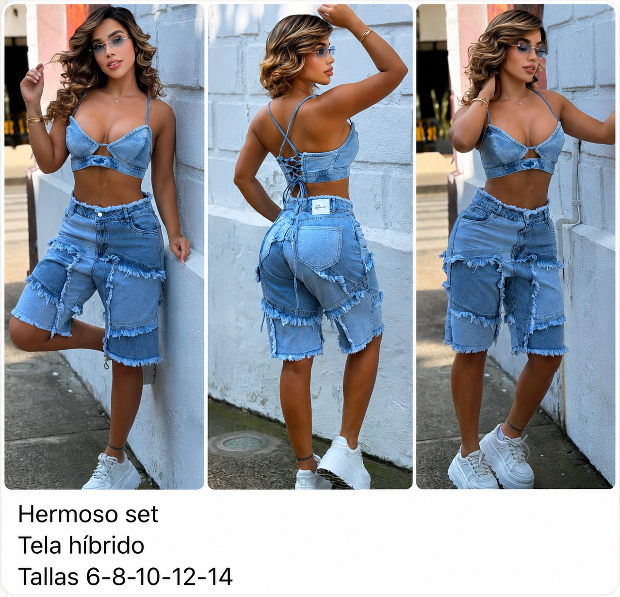 Set de Jean Doble Tono Mujer