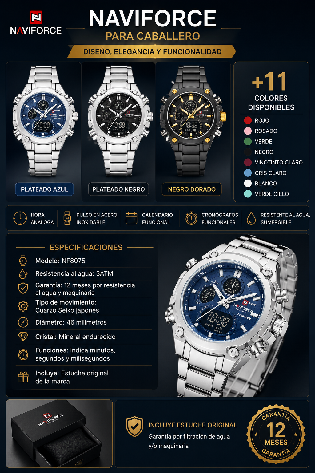Reloj Naviforce para Caballero