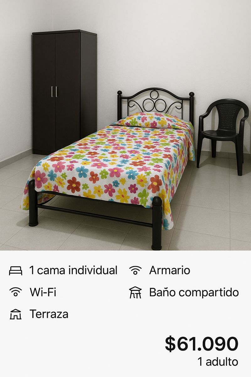casita entre arbolesCada habitación cuenta con su propia tarifa, características y servicios. Por favor revisa la imagen y la descripción correspondiente a cada una antes de reservar. Los precios son por persona (o por habitación, según aplique) 