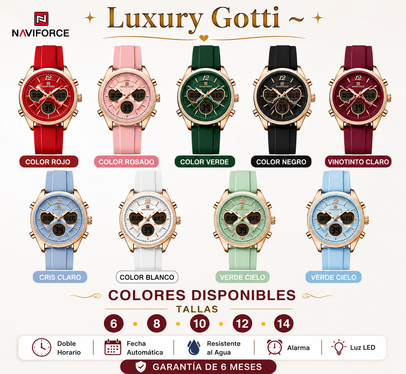  Reloj Naviforce Luxury Gotti, 
