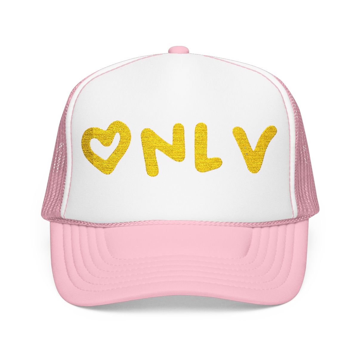 Pink & White Trucker